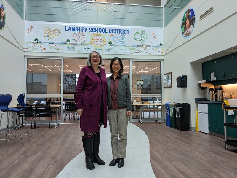 Lorna Goulet from Langley School District and Rachel Zhao from Trackway Immigration